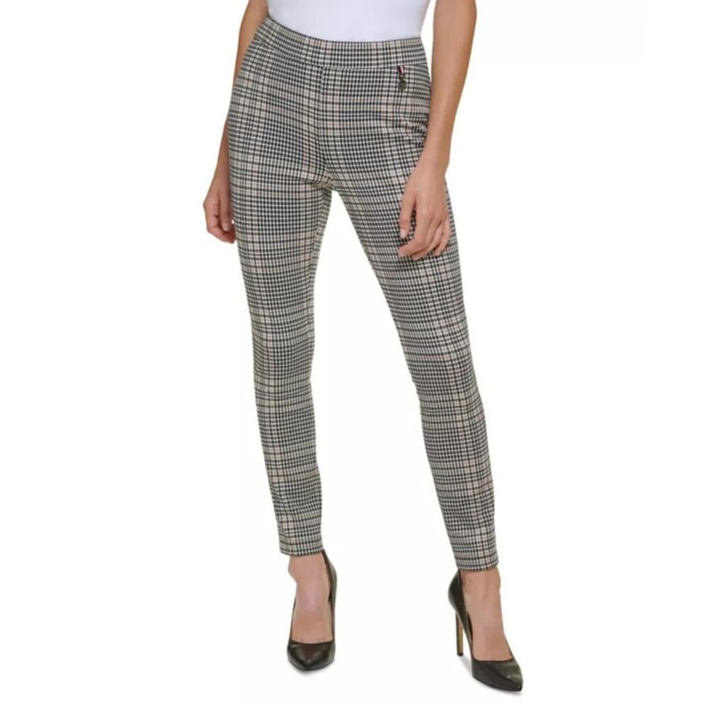 TOMMY HILFIGER Plaid Pull On Stretch Pants SZ 4